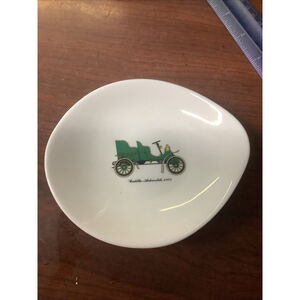 Vtg Queensbury Staffordshire China Coin/Trinket Dish Cadillac Antique Car Design